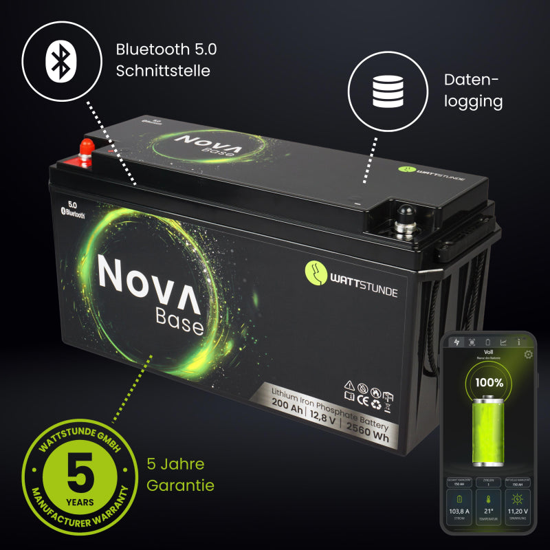 WATTSTUNDE® NOVA Base 200Ah Batterie LiFePO4