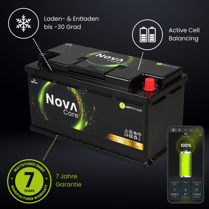 WATTSTUNDE® NOVA Core 150Ah Batterie LiFePO4